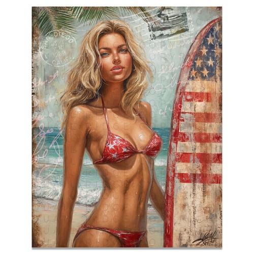 Poster vintage surf arte