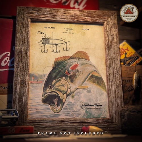 Esca pesca vintage brevetto - esca,