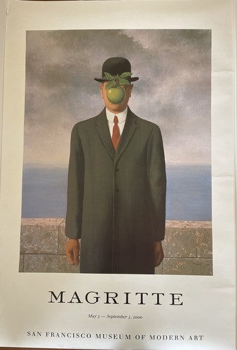 Poster vintage magritte son - son, of